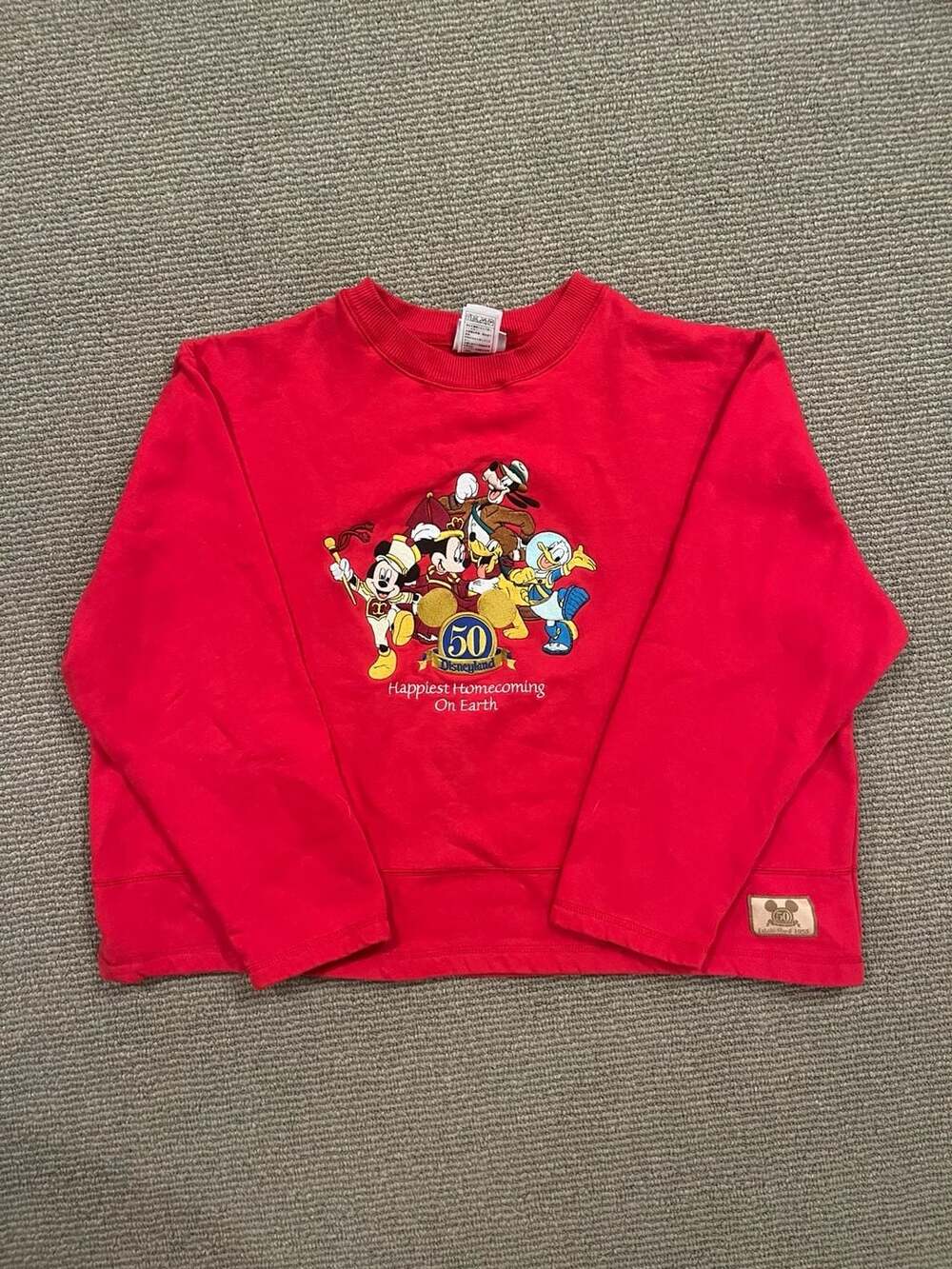 Disneyland Resort 50th Anniversary Happiest Homecoming On Earth Embroidered Red